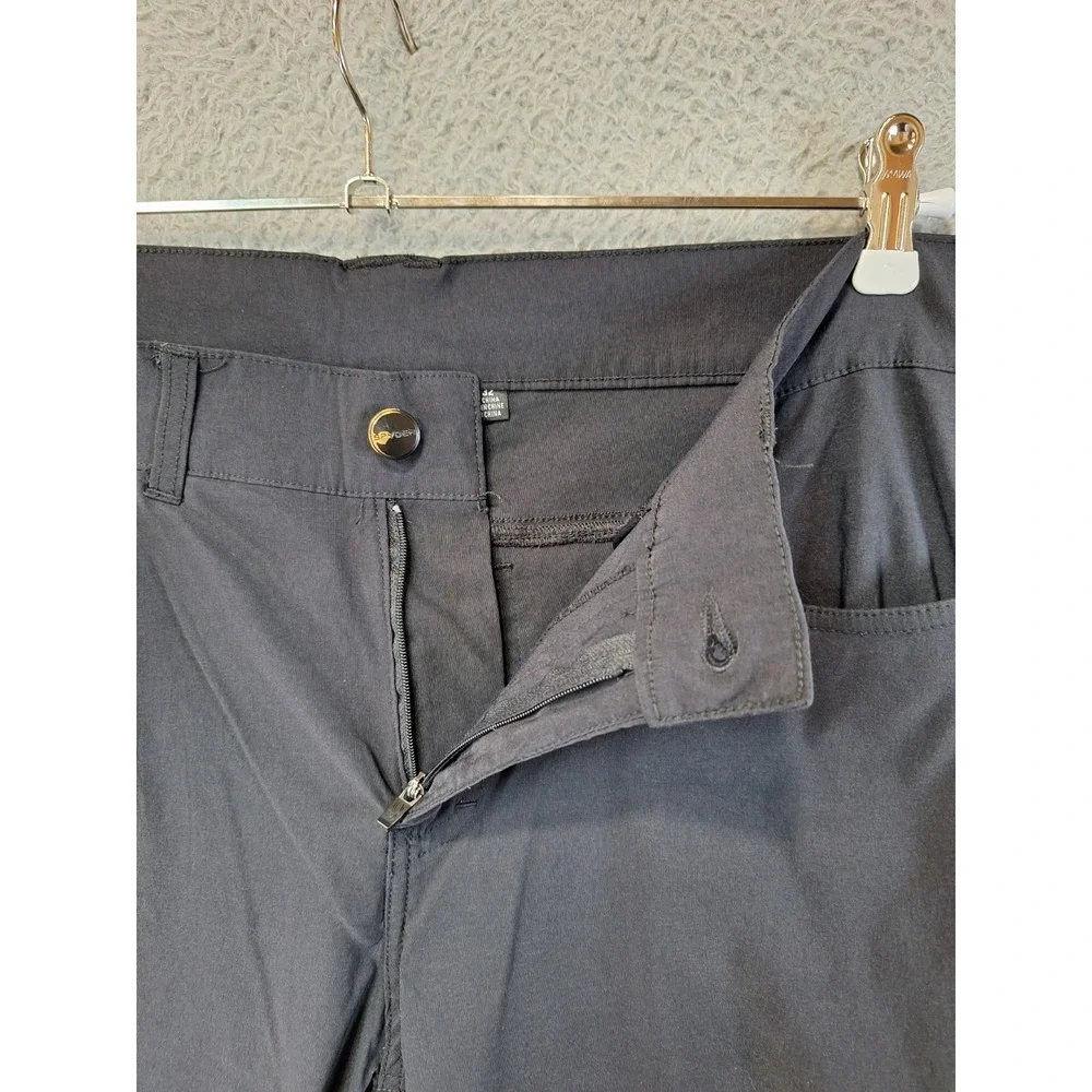 Spyder Pants Mens 34x32 Black‎ 5-Pockets Stretch Flat Front Straight Leg Casual